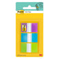A pack of 3M Post-it® Index Tabs, Standard (25.4 mm x 43.2 mm), 60 tabs in various colors in a dispenser. Ideal for organizing documents; with Post-it® and 3M Deutschland GmbH branding on the packaging.