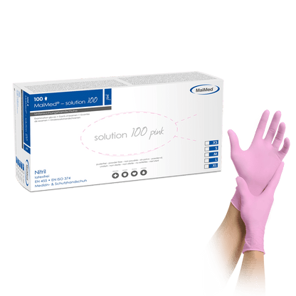 MaiMed-solution 100 pink non-sterile, powder-free latex-free glove, blue, 100 pieces/box
