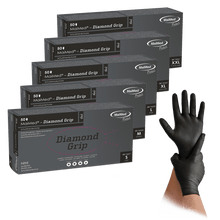 MaiMed-Diamond Grip black, non-sterile, pf latex-free nitrile glove
