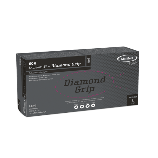 MaiMed-Diamond Grip black, non-sterile, pf latex-free nitrile glove