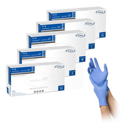 MaiMed-solution 100 latex-free gloves, blue violet, non-sterile powder-free, 100 pieces/box