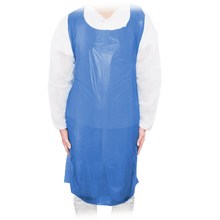 MaiMed-Apron Light PE, apron made of PE 75x120cm blue, 100 pieces/pack, blocked, smooth surface | Pack (100 pieces)