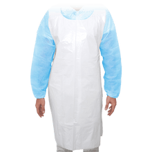 MaiMed-Apron Light PE, apron made of PE 75x120cm white, 100 pieces/pack, blocked, smooth surface | Pack (100 pieces)