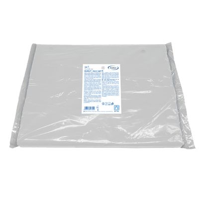 MaiMed-Apron Light PE, apron made of PE 75x120cm white, 100 pieces/pack, blocked, smooth surface | Pack (100 pieces)
