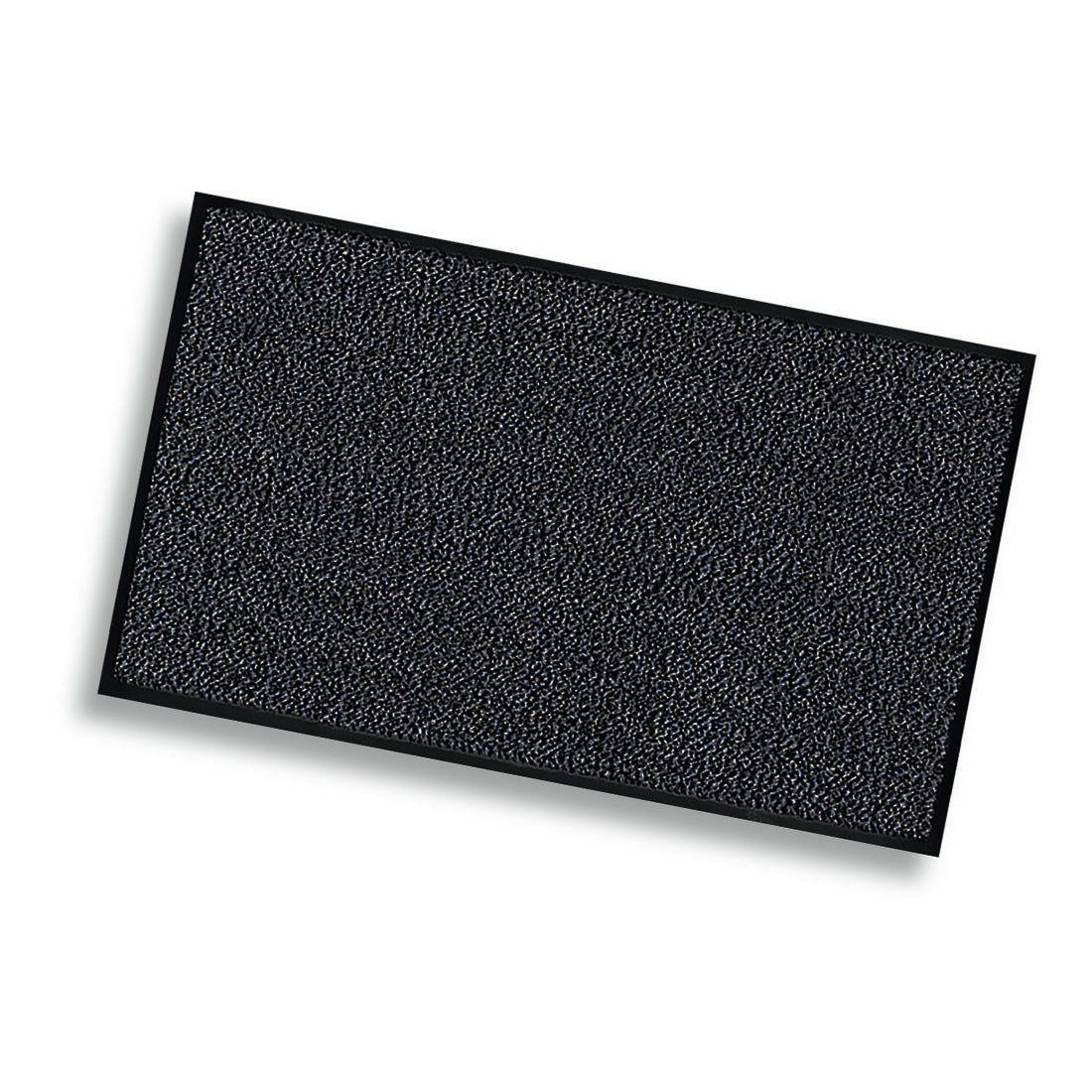 The Nölle Profi Brush dirt-trapping mat black mottled by Nölle Profi Brush Brush & Paintbrush Technology e.K. is a rectangular mat with a textured surface and raised edge, depicted slightly slanted on a white background.