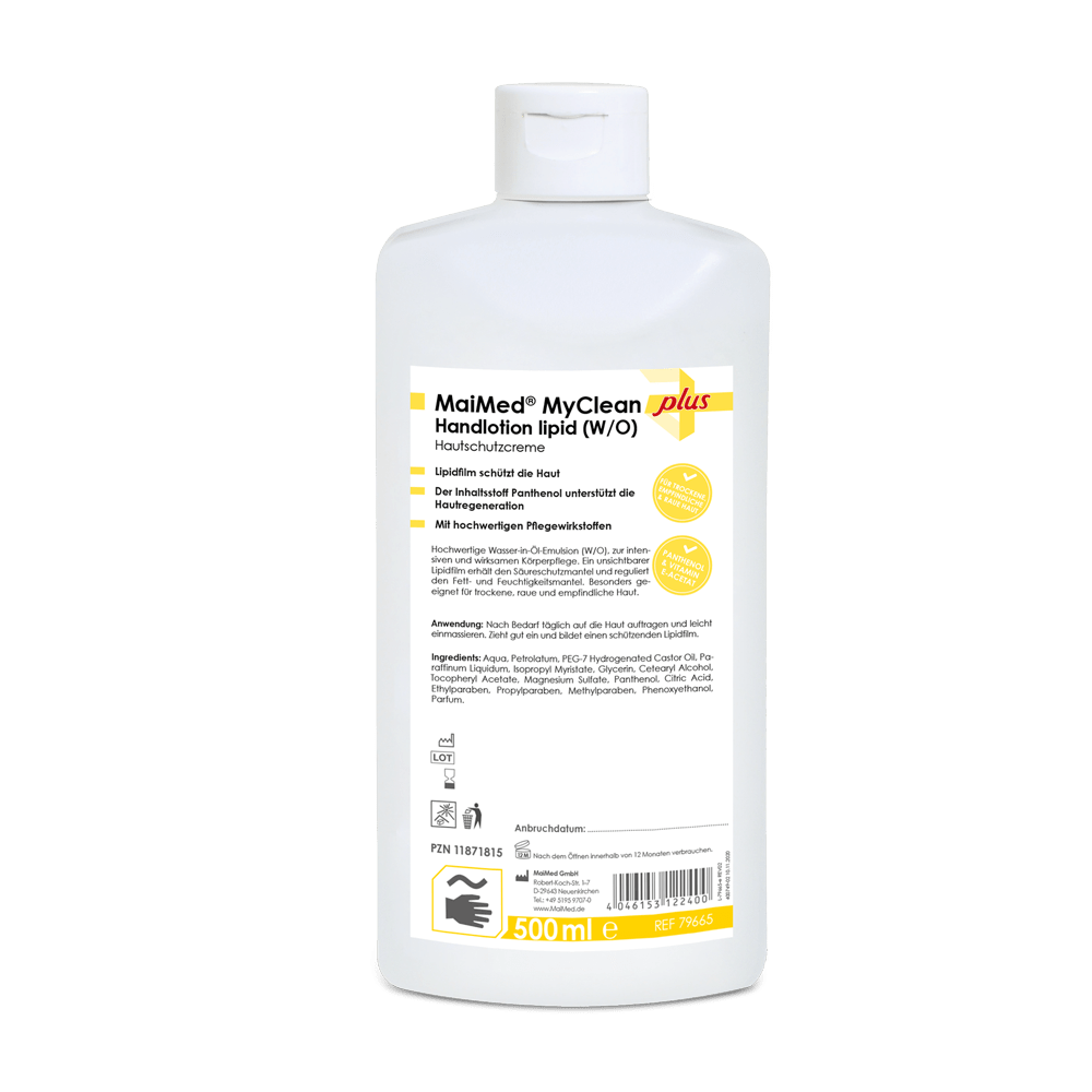 MaiMed MyClean hand lotion lipid (W/O) skin protection cream (water-oil base)