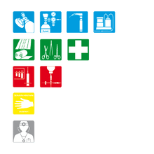 Pictogram Series 1: Emergency Medicine - K, 33 x 33 mm