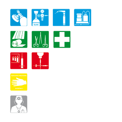 Pictogram Series 1: Emergency Medicine - K, 33 x 33 mm