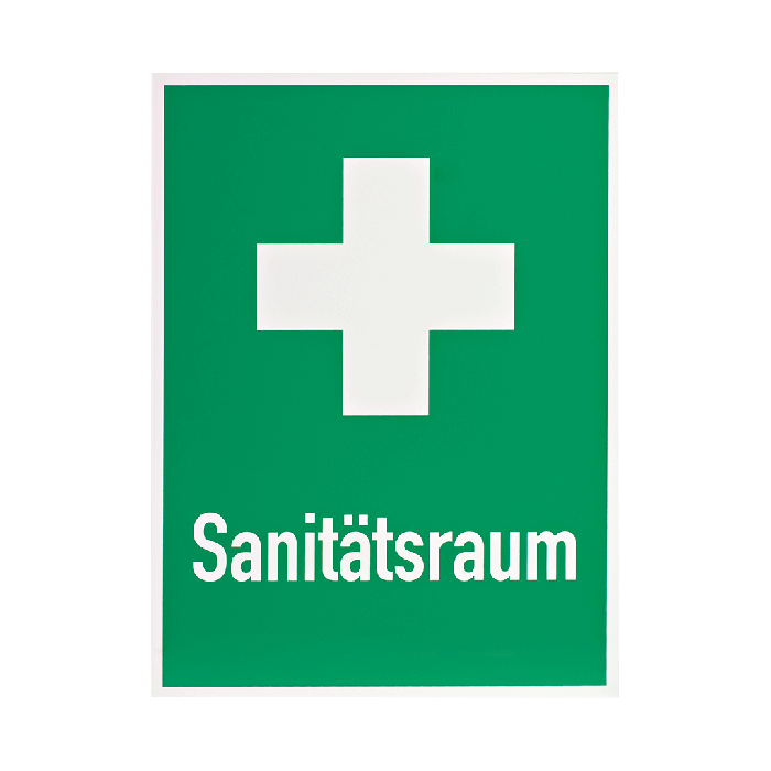 Emergency Sign 400 x 300 mm First Aid Cross - Label: First Aid Room