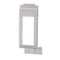The Dr. Schnell closure panel for dispenser Euro bottle from DR.SCHNELL GmbH & Co. KGaA is a wall plate made of metal with a lockable rectangular cutout, ideal for hygienic storage and neat, secure mounting as dispenser accessory or cover for Euro bottles.