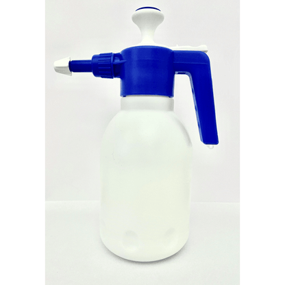 The Dr. Schnell sprayer 1.5 liters from DR.SCHNELL GmbH & Co. KGaA is a white plastic spray bottle with a blue pump handle and nozzle, ideal as a cleaning sprayer or practical dosing aids for precise cleaning tasks.