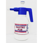 A white DR.SCHNELL GmbH & Co. KGaA sprayer (1.5 L, empty dosing aids) with the inscription "GASTRO PUR" with a blue handle and nozzle, for oil and grease removal in large kitchens, with clear instructions and practical dosing aid.