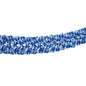 The PAPSTAR large room garland, paper flame retardant (Ø 16 cm · 10 m) from PAPSTAR GmbH features a blue-white diamond pattern, stretched horizontally on a white background. Ideal for decoration and made of flame retardant paper for additional safety.