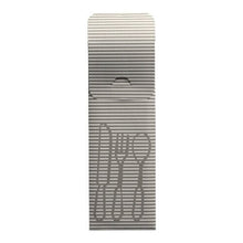 The PAPSTAR 100 cutlery bags (23.5 x 7.3 cm) of PAPSTAR GmbH feature gray-white stripes, cutlery drawings, and an open flap with a colorful bistro napkin – ideal for stylish cutlery presentation in any catering environment.