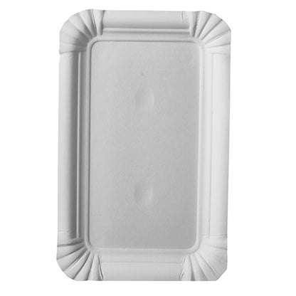 A round, white PAPSTAR 25 plate, cardboard "pure" from PAPSTAR GmbH, an eco-friendly disposable plate made of sustainable cardboard, from above against a simple background.