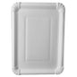 A round, white disposable plate made from sustainable cardboard from the brand PAPSTAR GmbH ("pure"), 25 pieces, depicted from above against a neutral background.
