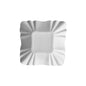 The PAPSTAR 100 trays, cardboard "pure" square white from PAPSTAR GmbH are square, white plates with a corrugated edge - perfect for catering needs and made of environmentally friendly cardboard.