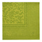 The PAPSTAR GmbH 50 napkins "ROYAL Collection" 1/4-fold 40 x 40 cm in green feature an elegant paisley and floral woven pattern with a decorative border - perfect green napkins for any occasion.