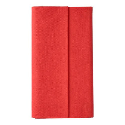 A red tablecloth (120 x 180 cm) made of tissue material from the "ROYAL Collection" by PAPSTAR GmbH stands out nicely against a plain white background and adds an elegance often associated with high-quality tablecloths.