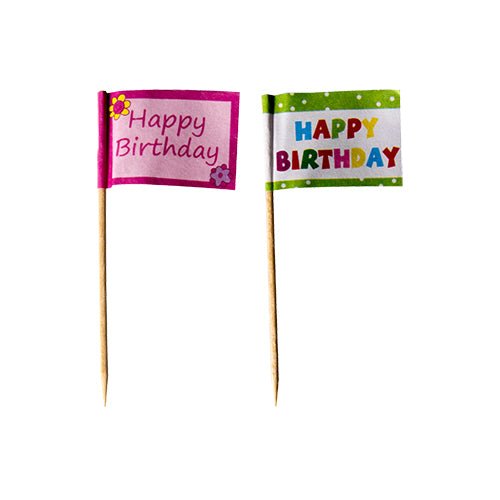 With the PAPSTAR GmbH decoration pick "Happy Birthday" toothpick flags (8 cm, pack of 20), you give your party treats a festive touch - fun, colorful decorations for any birthday party!.