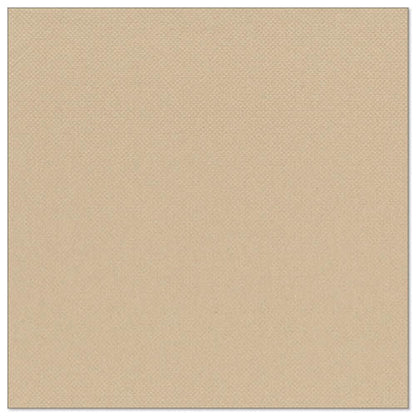 A light beige, square napkin from PAPSTAR GmbH, "ROYAL Collection" (20 napkins, 1/4-fold, 40x40 cm), shows a subtle grid pattern and clean premium tissue edges against a simple background.