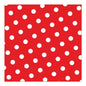 PAPSTAR 30 napkins, 3-ply, 33 x 33 cm, from PAPSTAR GmbH: Red square napkins with regularly distributed white dots for an elegant look on any table.