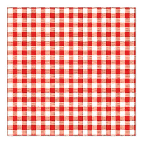PAPSTAR 30 napkins, 3-ply (33x33 cm), from PAPSTAR GmbH, feature a red-white checkered design in classic picnic style and offer stylish accents as well as practical use for any occasion.