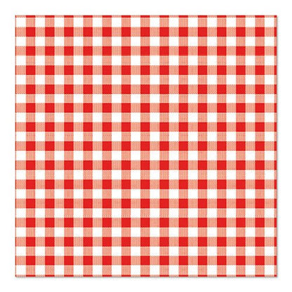 PAPSTAR 30 napkins, 3-ply (33x33 cm), from PAPSTAR GmbH, feature a red-white checkered design in classic picnic style and offer stylish accents as well as practical use for any occasion.