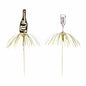 The PAPSTAR 10 decoration picks from PAPSTAR GmbH include cocktail picks with metallic foil fringes, adorned with decorations in the shape of bottles and wine glasses – ideal as festive decoration picks for parties.