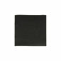 A square black, 2-ply micro-embossed PAPSTAR 125 "PUNTO" napkin (20x20 cm) from PAPSTAR GmbH is centered on a simple white background – ideal for elegant table decoration.