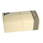 A stack of PAPSTAR 250 napkins, 3-ply 1/8 fold by PAPSTAR GmbH (33 x 33 cm), folded and wrapped in clear film with a gray label containing product information on one side.