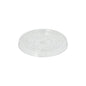 The round crystal-clear PET lid "Hurricane" by Starpak with 50 lids from Starpak is shown against a white background and features a clear, round design with a flat center and raised edges – ideal for hurricane packaging needs.