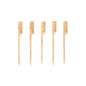 Five PAPSTAR 250 steak markers 9 cm from PAPSTAR GmbH, each engraved with "WELL", are arranged in a row, ideal for restaurants to clearly mark well-done steaks.