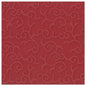 The burgundy, square napkin from the ROYAL Collection by PAPSTAR (40 x 40 cm, 1/4-folded) is adorned with an embossed, evenly distributed vine and snail pattern across the surface.
