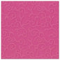 The fuchsia, square napkin (40x40 cm) from the ROYAL Collection of PAPSTAR GmbH is adorned with an embossed, swirling vine pattern.