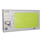 A rectangular box with 20 Starpak centerpieces, fabric-like fleece underlays "Soft Selection Plus" (80 x 80 cm), with product details and a sample underlay on the packaging.