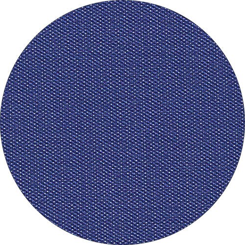 A close-up of a round blue Starpak 20 table cover, fleece “Soft Selection Plus” (80 x 80 cm), showing its fabric-like texture with intricately woven threads.