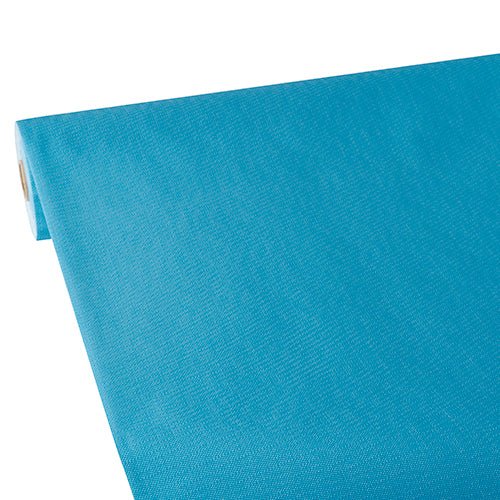 A roll of Starpak tablecloth, fabric-like, fleece "soft selection plus" by Starpak is partially unrolled on a white background. The smooth, slightly textured fabric is perfect for a stylish and practical table setting.