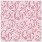 A burgundy, square napkin from the PAPSTAR ROYAL Collection with a swirling, floral vine and leaf pattern, 40 x 40 cm, 1/4-fold.