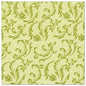 The green, square napkin 40x40 cm from the ROYAL collection of PAPSTAR GmbH is adorned with an artistic floral and vine pattern - ideal for those seeking elegant green napkins. Pack of 50, 1/4-folded.