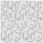 The PAPSTAR 50 napkins "ROYAL Collection" 1/4-fold 40 x 40 cm gray from PAPSTAR GmbH are elegant gray napkins with a subtle, repeating pattern of delicate floral and vine motifs for sophisticated table settings.