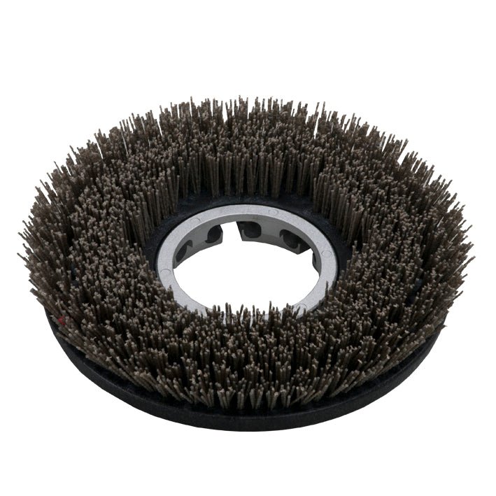 The abrasive scrubbing brush (35 cm) from Diversey Deutschland GmbH & Co. OHG is a dense, stiff-bristled round brush for the swingo 2500, designed for hard floor cleaning with power tools or cleaning machines. Package: 1 piece.