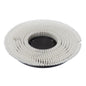 The Diversey wet shampoo brush (Ø 43 cm) features dense, concentric bristles on a black base, ideal for carpet cleaning with TASKI ergodisc 165, 200, or duo. Delivered as a single piece per package.