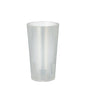 A simple, translucent Starpak 10 reusable drinking cup from Starpak stands upright on a white surface. The empty cup has a simple, conical design and is therefore ideal for multiple uses.