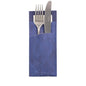In a PAPSTAR 520 cutlery pouch (20x8.5 cm) made of 2-ply material from PAPSTAR GmbH, forks and knives are partially visible, along with a neatly folded matching napkin (33x33 cm).