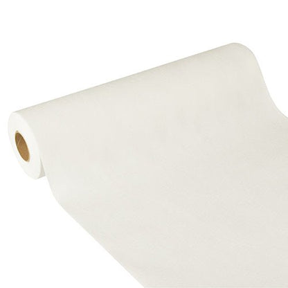The Starpak table runner 'Soft Selection Plus' made of fabric-like fleece (24 m x 40 cm) on a roll with visible cardboard roll on the left - perfect for special occasions.