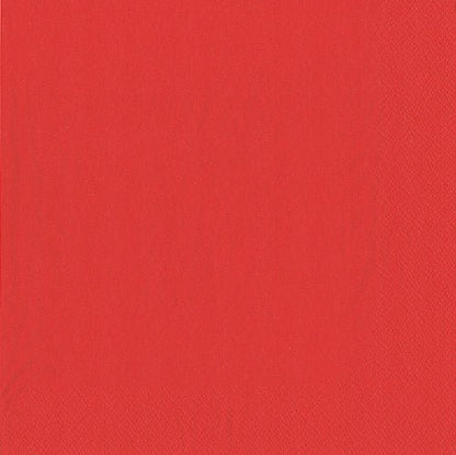 The 50 napkins from PAPSTAR GmbH are simple, solid-colored, bright red, 2-ply, square napkins with a slight edge structure in the format 40 cm x 40 cm and folded in 1/4 format.