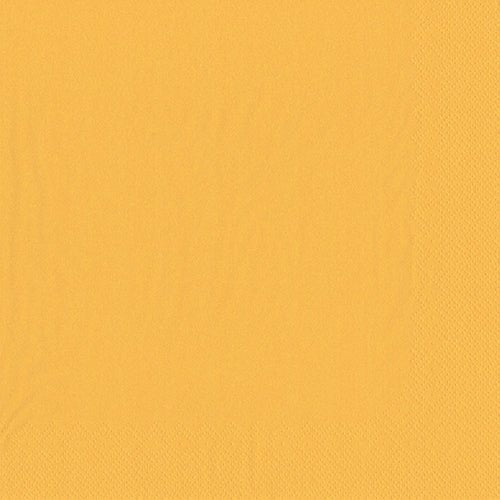 The 50 napkins in 2-ply 1/4-fold (40 x 40 cm) from PAPSTAR GmbH are solid yellow napkins with a subtly textured edge and middle section, creating a slight shading difference at the edges.