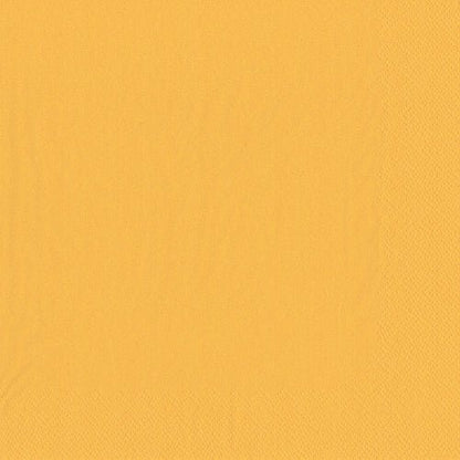The 50 napkins in 2-ply 1/4-fold (40 x 40 cm) from PAPSTAR GmbH are solid yellow napkins with a subtly textured edge and middle section, creating a slight shading difference at the edges.