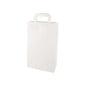 The PAPSTAR 50 carrier bags of PAPSTAR GmbH are white paper bags with flat bottoms and handles, standing upright against a white background - an eco-friendly bag for daily use.